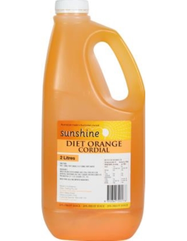 Sunshine Cordial Diet Orange 25% Juice 2 Lt x 1
