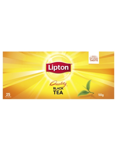 Lipton Bustine di tè nere, confezione da 25 x 1