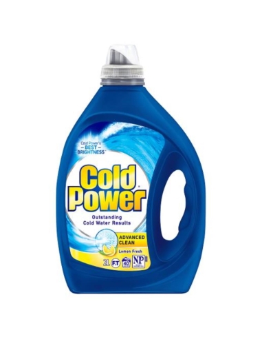 Cold Power Lemon Advanced Clean Laundry Liquid 2l x 4