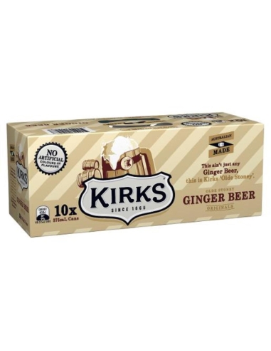 Kirks Cerveza de jengibre 375m 10 paquetes x 1