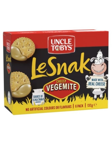 Uncle Toby Snacks For Kids Vegemite 132gm x 12