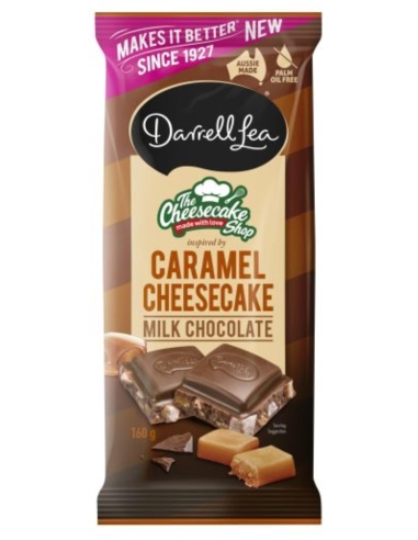 Darrell Lea Caramel Cheesecake Blocco di cioccolato 160 g x 17