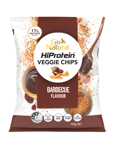 Go Natural Hi Pro Chip Barbacoa 100g x 5