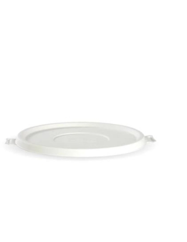 Caterers Choice Lids To Suit Round Bowl Sugarcane White 50 Pack x 1