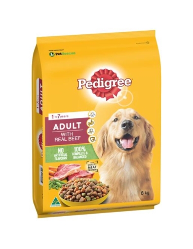 Pedigree Meaty Bites Beef Dog Food 8kg x 1