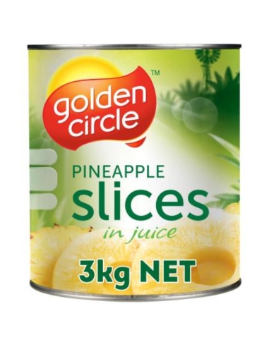 Golden Circle Pineapple Sliced In Juice 3kg x 1