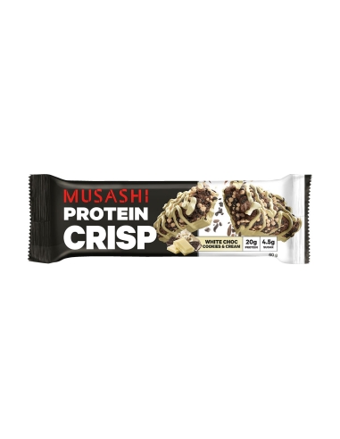 Musashi Protein Crisp Weiße Schokolade Kekse & Sahne 60g x 12