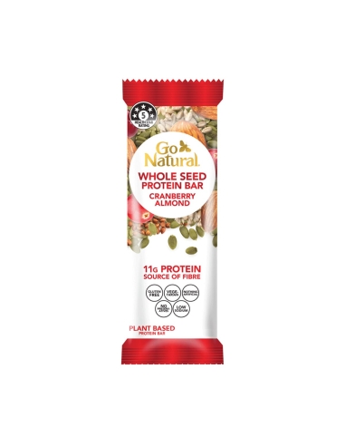 Go Natural Voll gesehen Protein Bar Cranberry Mandel 40g x 16