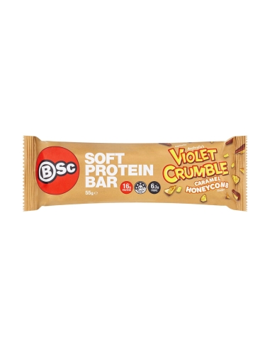 Bsc Soft Protein Bar Violet Crumble Caramel Honeycomb 55 g x 12