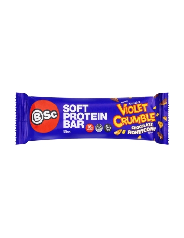 Bsc Soft Protein Bar Violet Crumble Chocolate Honeycomb 55g x 12