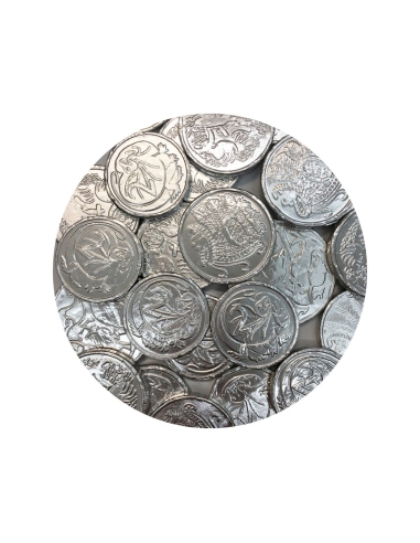 Lolliland シルバーチョコレートコイン 75g x 50