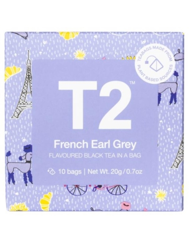 T2 Sacs à thé gris Earl 10 Pack x 6