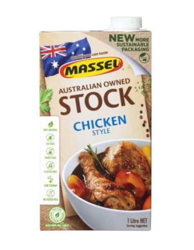 Massel Chicken Organic Liquid Stock 1ltr x 6
