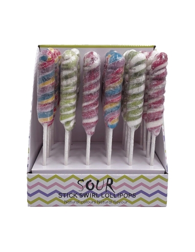 Stick Swirl Lollipop Zuur 55g x 24