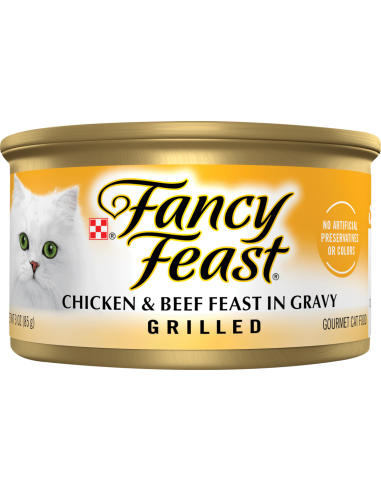 Fancy Feast Grilled Chicken & Beef In Gravy 85g x 1