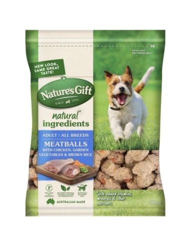 Vip Pet Meatballs With Chicken & Brown Rice Dog Food 700g x 10