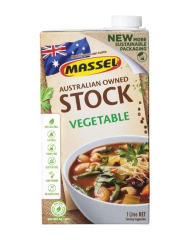 Massel Vegetable Organic Liquid Stock 1ltr x 6
