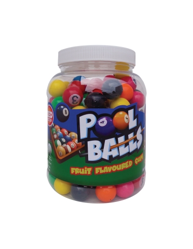 Zed Pool Balls Fruit Flavoured Gum 150 Pack 975g x 1