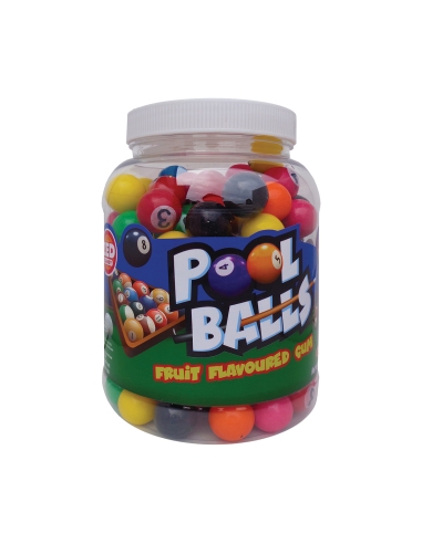 Zed Pool Balls Gomme à saveur de fruits, paquet de 150, 975 g x 1