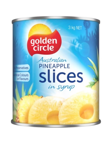 Golden Circle Australian Pineapple Slices In Syrup 3kg x 1