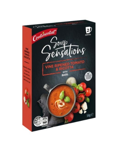 Sensaciones de sopa de ricotta y tomate maduro de vid continental 54 g x 7