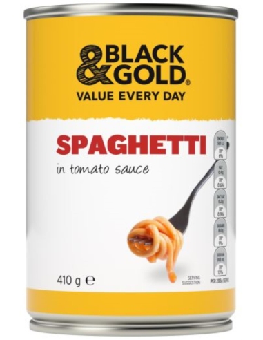 Black & Gold Spaghetti z sosem pomidorowym 410 g x 12