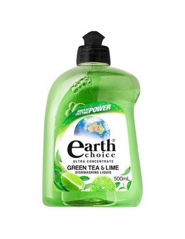 Earths Choice Flüssiges Geschirrspülmittelkonzentrat mit Grünem Tee und Limette, 500 ml x 1