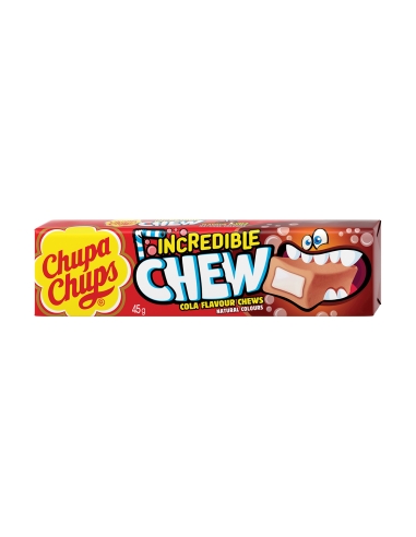Chupa Chups Cola Incredible Chew Lollipop 45g x 20