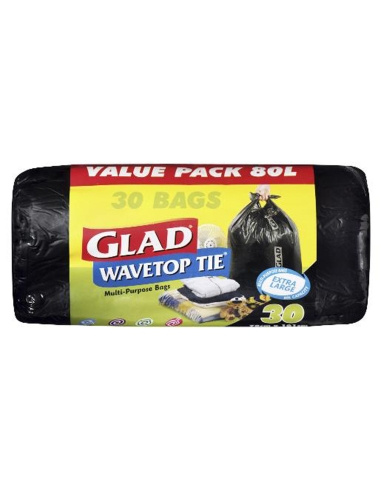 Glad Wellen Extra Große Mehrzwecktaschen 30 Pack x 6