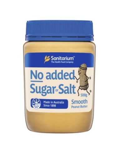 Sanitarium Peanut Butter Smooth No Added McG Or Salt 500g x 1