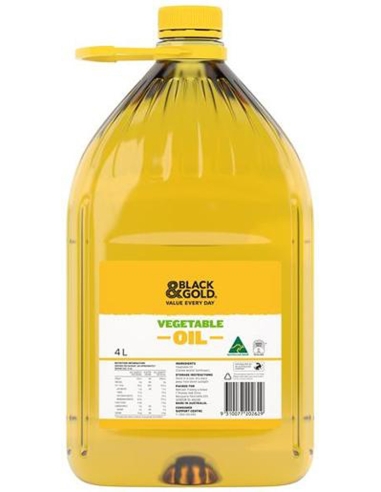 Black & Gold Australian Vegetable Oil 4l x 1