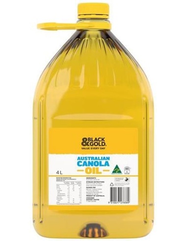 Black & Gold Australian Canola Oil 4l x 1