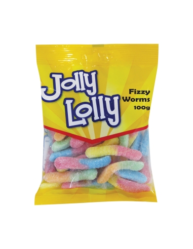 Jolly Lolly Fizzy Worms 100g x 20