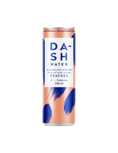 Dash Water Sprudelwasser mit Wonky Peach, 300 ml x 24