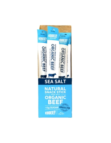 Kooee Stick Organic Beef Sea Salt 25g x 20