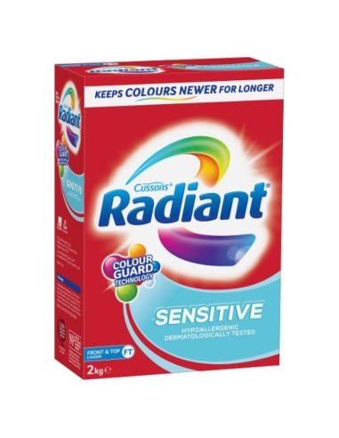 Radiant Frente Sensitivo & Top Loader Lavandería Polvo 2kg x 1