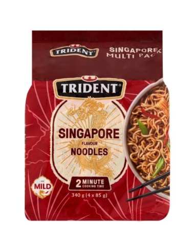 Trident Fideos instantáneos sabor Singapur 4 por 85 g x 8