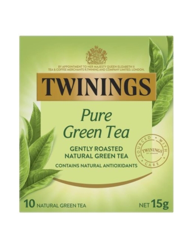 Twinings Bolsitas de té verde puro, paquete de 10 x 1