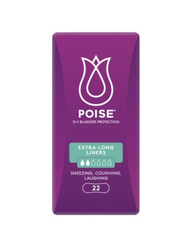 Poise Extra Linee lunghe 22 Pack x 6