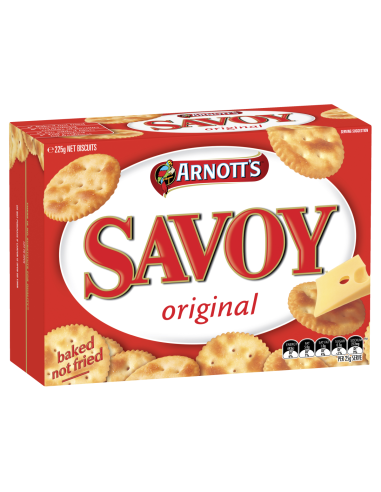 Arnotts Crackers Savoy Original 225g x 1