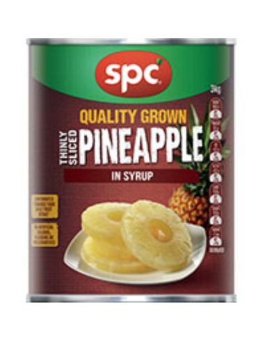 Spc Ananas w cienkich plasterkach w lekkim syropie 3 kg x 1