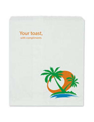 Castaway Bolsas Toast Tropic Design 500 Pack x 1