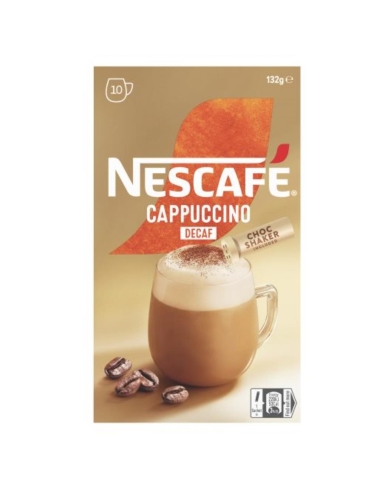 Nescafe Decaffeinated Cappuccino Sachets 10 Pack x 4