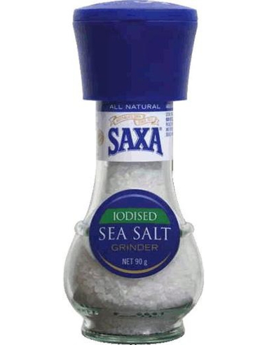 Saxa Iodized Sea Salt Grinder 90g x 1