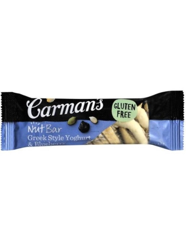 Carmans Barretta di yogurt greco e mirtilli e noci 45g x 12