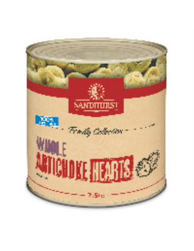 Sandhurst Corazones de Artichokes En Brine 2.5Kg x 1