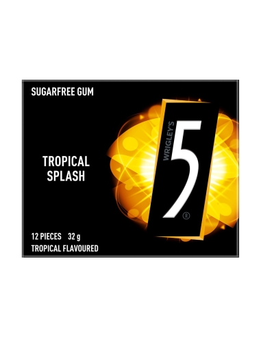 5 gum Tropical Splash 12 sztuk 32 g x 10