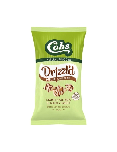 Cobs Drizzl'd Milk Chocolat Légèrement Salé & Légère Popcorn 110g x 15