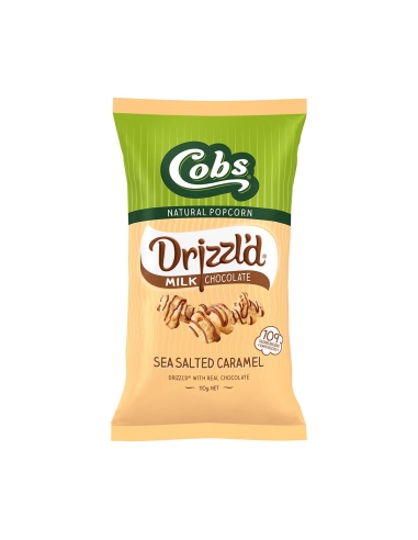 Cobs Drizzl'd Milchschokolade gesalzenes Karamell Popcorn 110g x 15