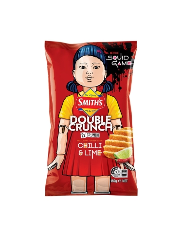 Smiths Doble Crunch rojo luz verde luz Chilli & Lime 150g x 1